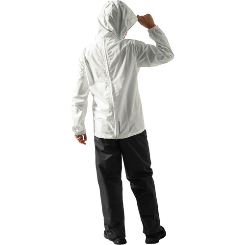 Makku Panorama Bag-in Rain Suit White L AS51402A 1 unit