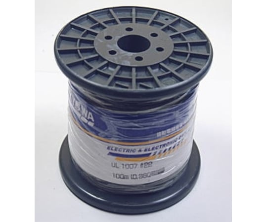 UL1007 Heat-resistant vinyl insulated wire, black, 100m, AWG22, UL1007AWG22-100MR(BK), 1 reel