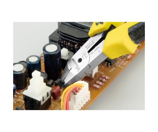 マイクロニッパー 先細タイプ 120mm 成型グリップ バネ付き　PM-120DG 1丁