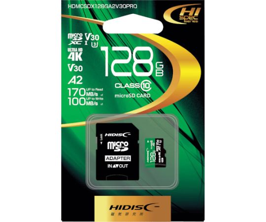 超高速R170シリーズmicroSDXCカード 128GB　HDMCSDX128GA2V30PRO 1個