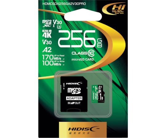 超高速R170シリーズmicroSDXCカード 256GB　HDMCSDX256GA2V30PRO 1個