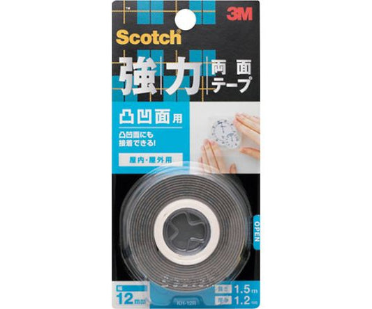 Scotch Strong Double-Sided Tape for Uneven Surfaces 12mm x 1.5m KH-12R 1 Roll