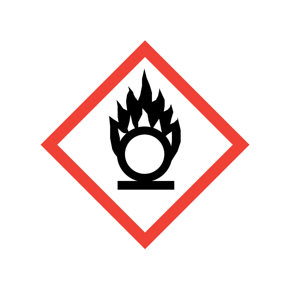 GHS 라벨 스티커 지연성·산화성 물질 20×20mm 500장 J2522-S 1권(500장입)