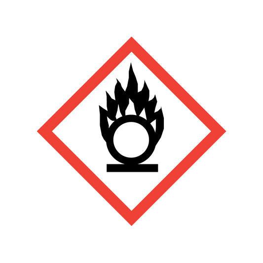 GHS 라벨 스티커 지연성·산화성 물질 20×20mm 500장 J2522-S 1권(500장입)