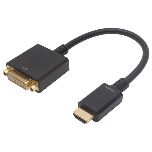 HDMI-DVI変換アダプタ 15cm HDMIオス-DVIメス　HADVF-706BB 1本