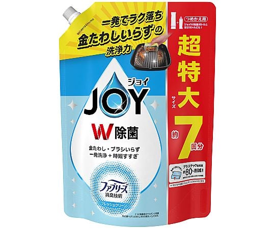 ジョイ W除菌 ファブリーズ消臭技術 フレッシュクリーン 詰め替え 超特大 930mL 1個