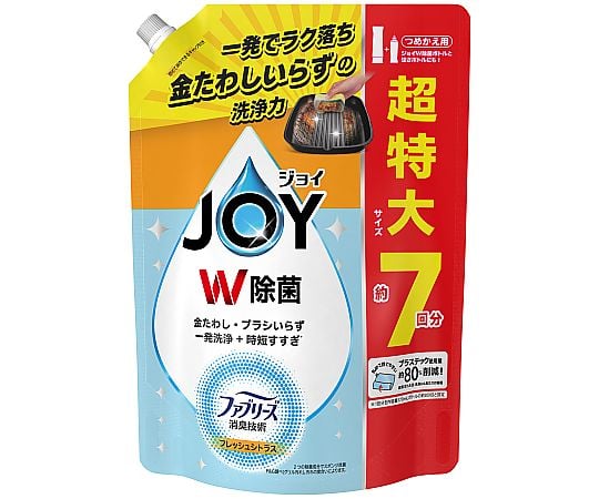 ジョイ W除菌 ファブリーズ消臭技術 フレッシュシトラス 詰め替え 超特大 930mL 1個