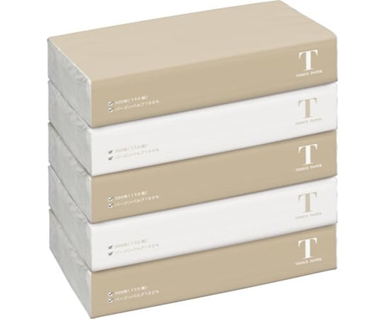 FSC®認証パルプピローティシュー ナチュラル 1パック（5個入）　3734-1657 1パック(5個入)