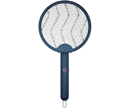 折りたたみ式電撃殺虫ラケット USB充電タイプ ネイビーブルー　TR-JSR001-NB 1個