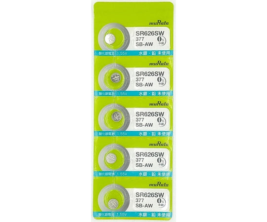 Mercury-free silver oxide battery 6.8 x 2.6 mm 1 sheet (5 pieces) SR626SW 1 sheet (5 pieces)