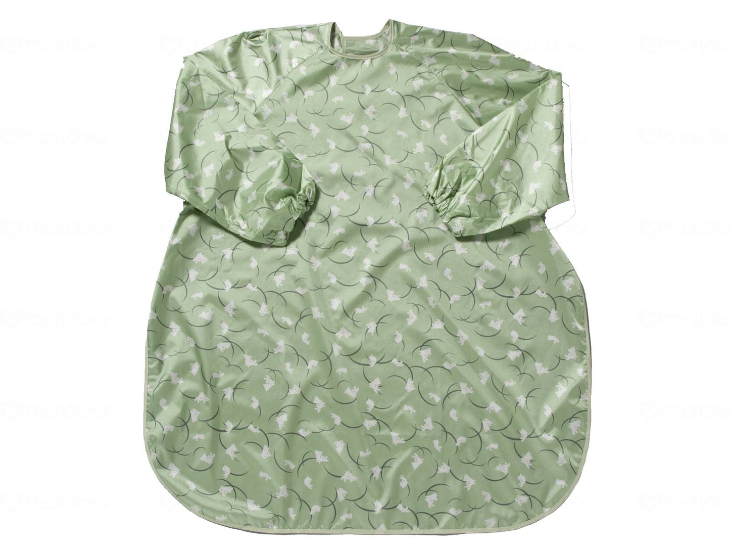 Special clothing Meal apron (super water repellent) with sleeves Japanese pattern rabbit, Japanese bush warbler
