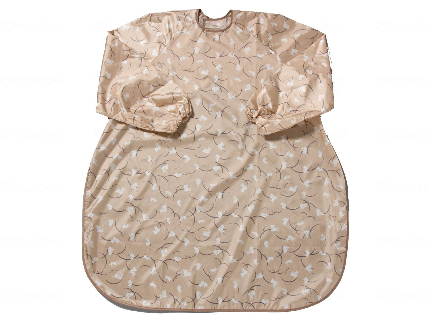 Special clothing Meal apron (super water repellent) with sleeves Japanese pattern rabbit kinako