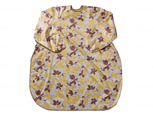 Special clothing Meal apron (super water repellent) with sleeves Leafy yellow