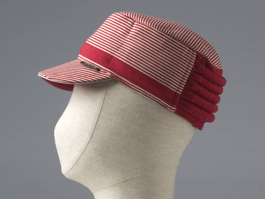 特殊衣料abonet+JARI ｷｬｯﾌﾟｽﾄﾗｲﾌﾟ ﾚｯﾄﾞ S