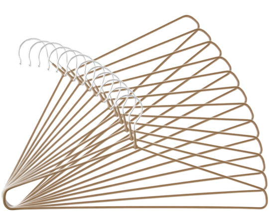 미끄러지기 어려운 옷걸이 12개 세트 라이트 브라운 1009701 1조(12개입)
