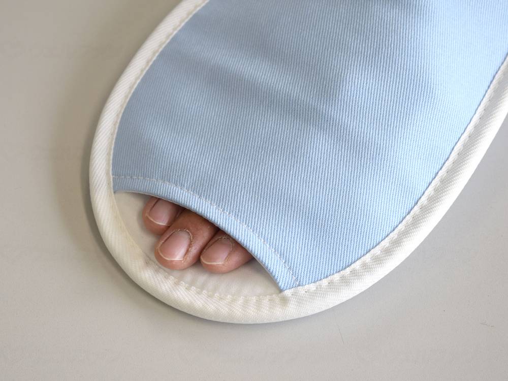 特殊衣料まもっ手 無地 指先ｵｰﾌﾟﾝ(ﾉｰﾏﾙ) ﾌﾞﾙｰ ﾌﾘｰ