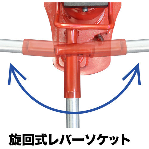 イーグル　低床・レバー回転・安全弁付爪つきジャッキ　爪能力３ｔ　ET-060　1 台