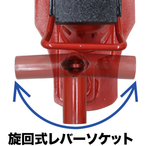 イーグル　レバー回転・安全弁付爪つきジャッキ　爪能力３ｔ　E-060　1 台