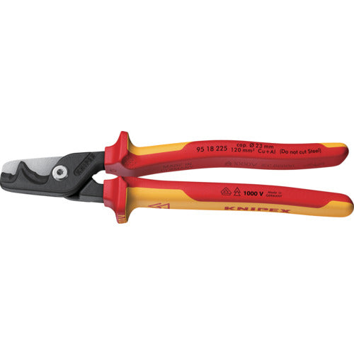 KNIPEX 스텝 컷 XL 절연 케이블 커터 225mm 9518-225 1 쵸