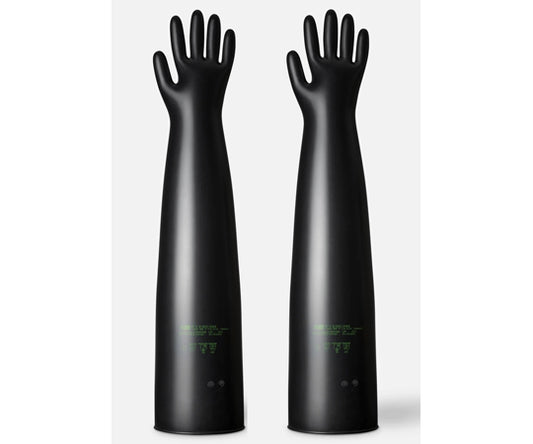 Butyl gloves for glove boxes/isolators, 6 inch, thin 0.4 mm, hand size 8.5 inch, length 800 mm, 10800BHP8.5E45, 1 pair