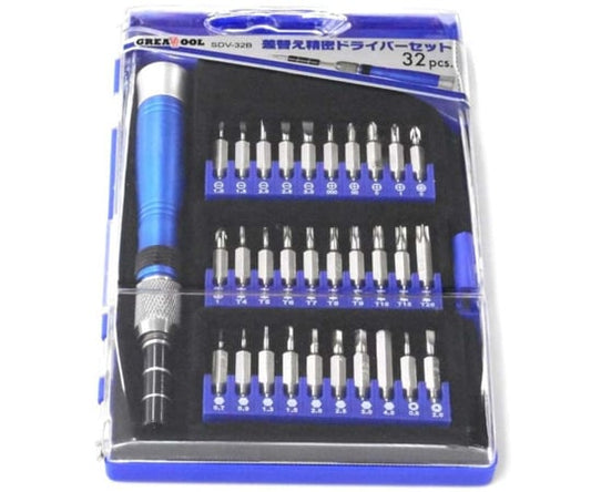 GREAT TOOL 差替え式精密ドライバーセット（32PCS）SDV-32B　SDV-32B 1セット