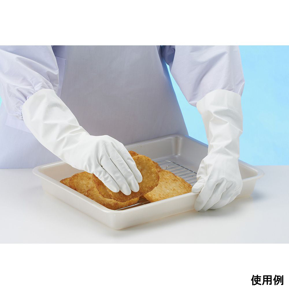 Simple packaging Nitrile rubber gloves, thin, L, white, 10 pairs x 24 bags, LW, 1 set (10 pairs x 24 bags)