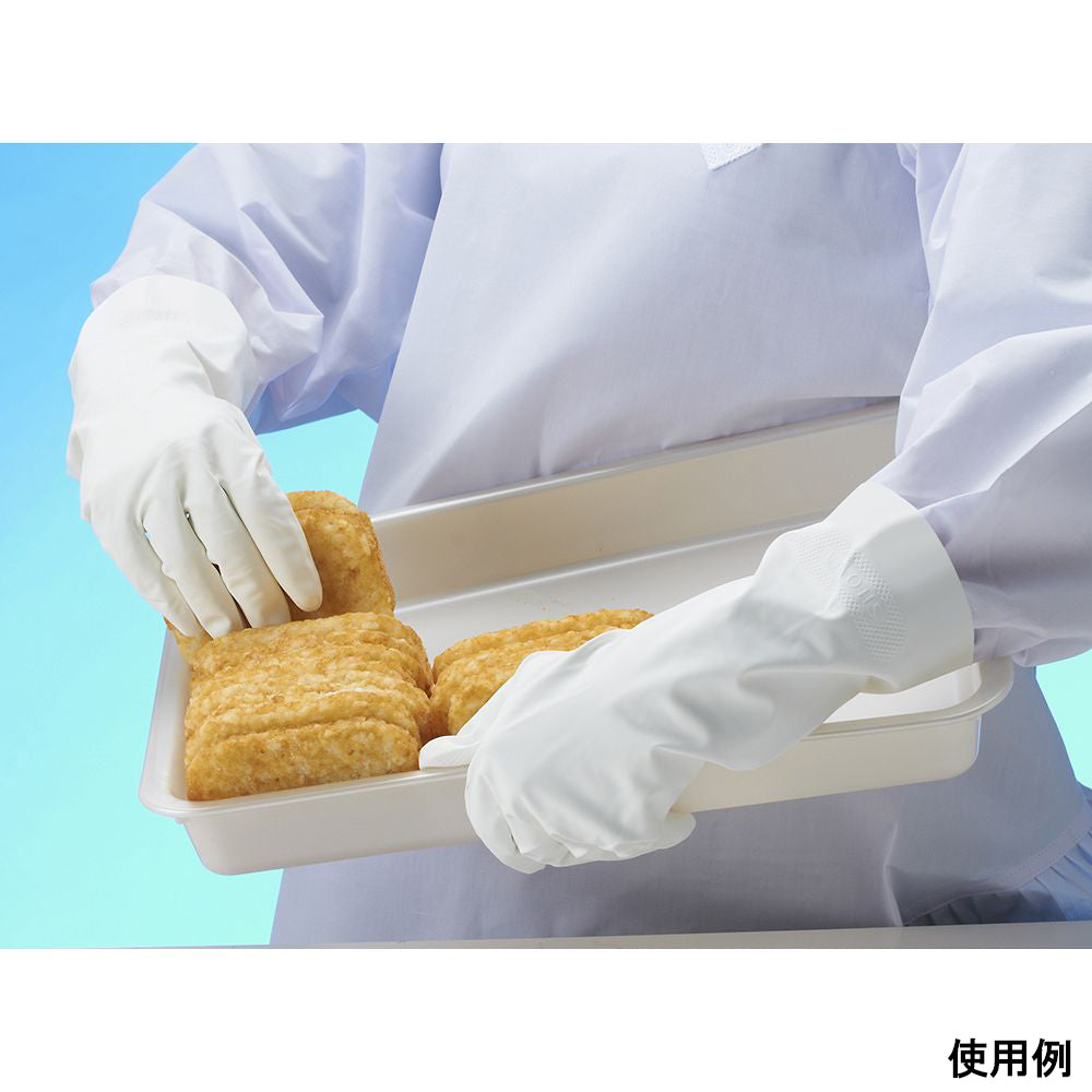 Simple packaging Nitrile rubber gloves, thin, L, white, 10 pairs x 24 bags, LW, 1 set (10 pairs x 24 bags)