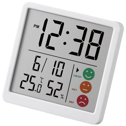 MAG Digital Temperature and Humidity Meter with Clock Nikopita TH-112 WH-Z 1 unit