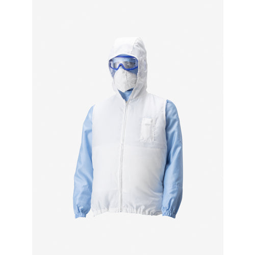 GOLDWIN Air Conditioned Clothing [R-Ue] Hooded Outer Vest White LL PK2911-W-LL 1 Unit