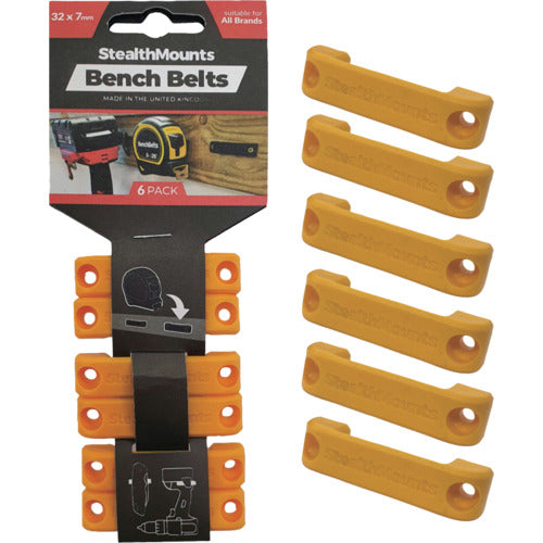 Stealth Mount Bench Belt (Pack of 6) Yellow BB-YLW-6 1 pc