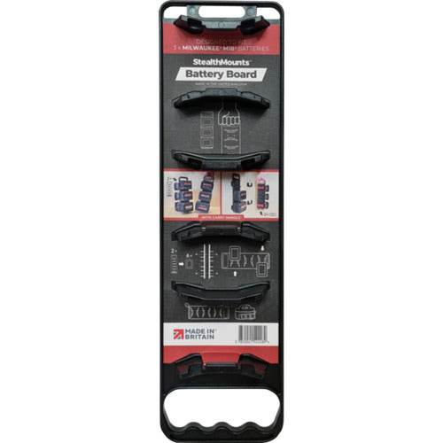 Stealth Mount Battery Board for Milwaukee M18 Handle Black BD-MW18-H-1 1 piece