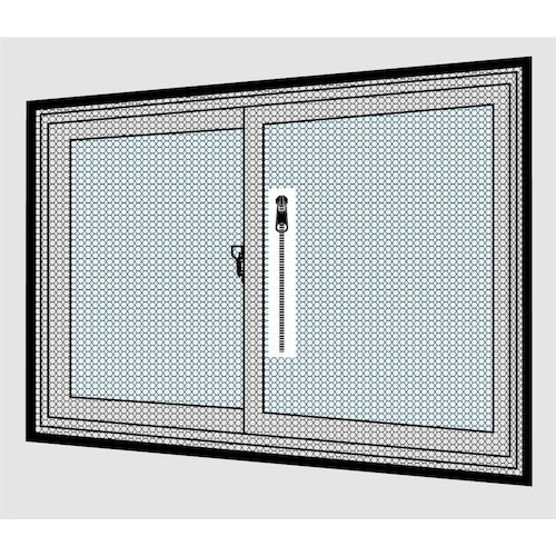 ノムラテック　快適便利　ファスナー付で窓の開閉ラクラク窓用アミ戸　Ｍサイズ　N-2051　1 個