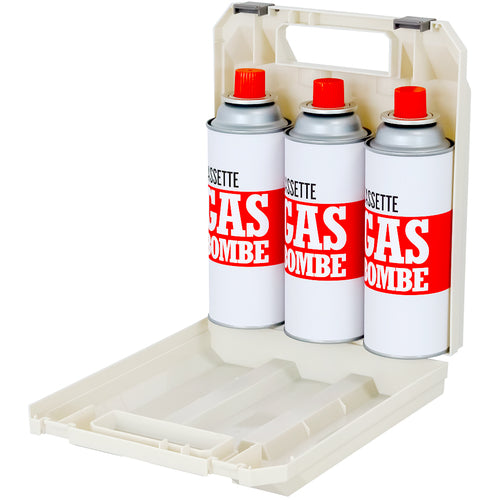 不動技研　カセットボンベ収納ケース　３本用　アイボリー　ＩＶ　017600　1 個