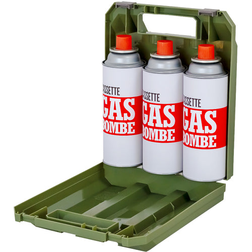 不動技研　カセットボンベ収納ケース　３本用　オリーブ　ＯＬ　017679　1 個