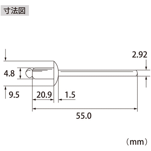 エビ　ブラインドリベット（アルミ／アルミ製）　６−１０（５００本入）　箱入　NA610A　1 箱