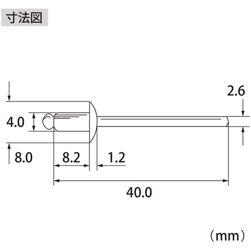 エビ　ブラインドリベット（アルミ／アルミ製）　５−３（１０００本入）　箱入　NA53A　1 箱