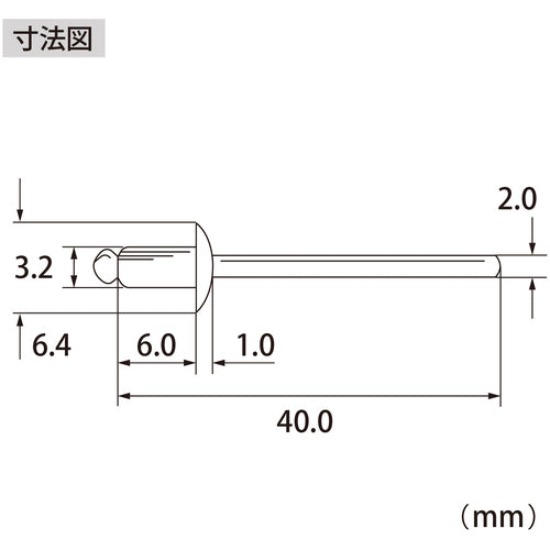 エビ　ブラインドリベット（アルミ／アルミ製）　４−２（１０００本入）　箱入　NA42A　1 箱