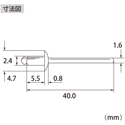 エビ　ブラインドリベット（アルミ／アルミ製）　３−２（１０００本入）　箱入　NA32A　1 箱