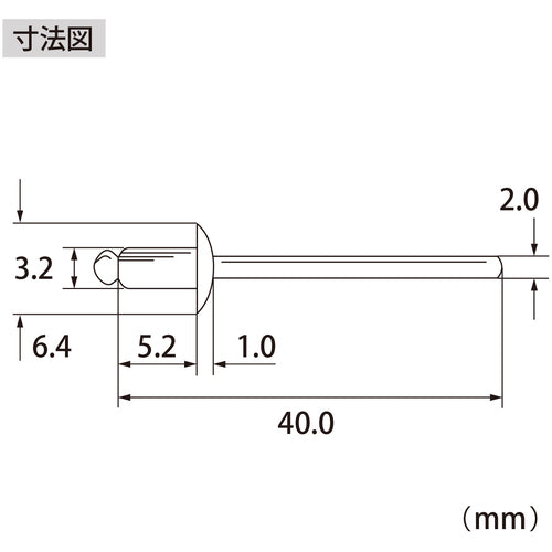 エビ　ブラインドリベット（アルミ／アルミ製）　４−１（１０００本入）　箱入　NA41A　1 箱