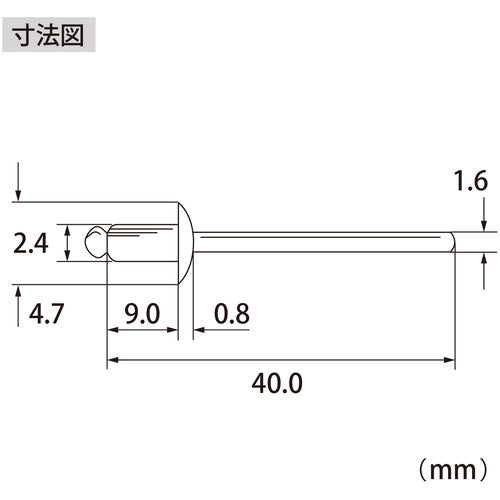 エビ　ブラインドリベット（アルミ／アルミ製）　３−４（１０００本入）　箱入　NA34A　1 箱