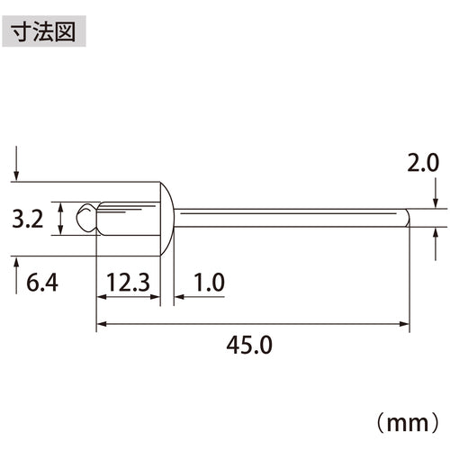 エビ　ブラインドリベット（アルミ／アルミ製）　４−６（１０００本入）　箱入　NA46A　1 箱