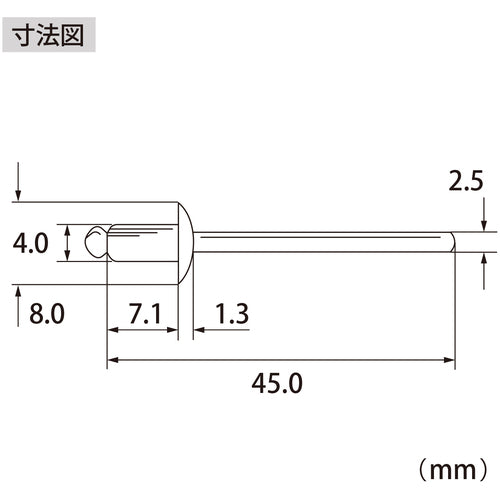 エビ　ブラインドリベット（ステンレス／スティール製）　５−２（１０００本入）　箱入　NSS52A　1 箱