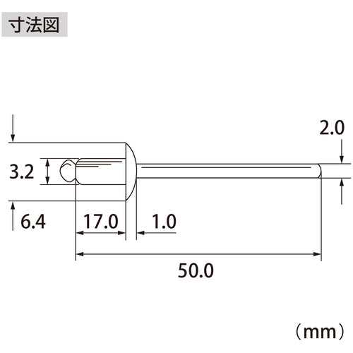 エビ　ブラインドリベット（ステンレス／スティール製）　４−８（１０００本入）　箱入　NSS48A　1 箱