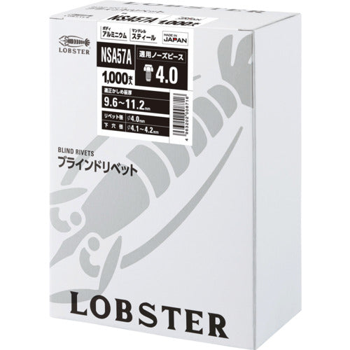 エビ　ブラインドリベット（アルミ／スティール製）５−７（１０００本入）　箱入　NSA57A　1 箱
