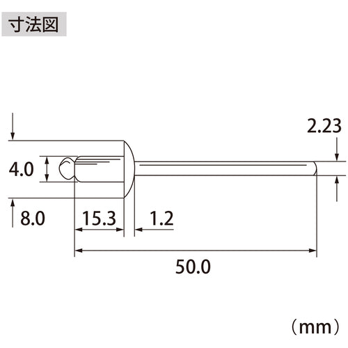 エビ　ブラインドリベット（アルミ／スティール製）５−７（１０００本入）　箱入　NSA57A　1 箱