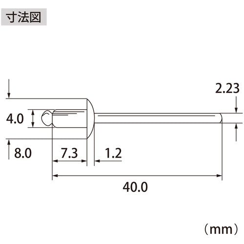 새우 블라인드 리벳(알루미늄/스틸제) 5-2(1000개입) 상자입 NSA52A 1 상자