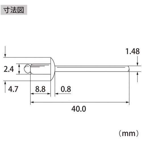 새우 블라인드 리벳(스테인리스/스테인리스제) 3-4(1000개입) 상자입 NST34A 1 상자