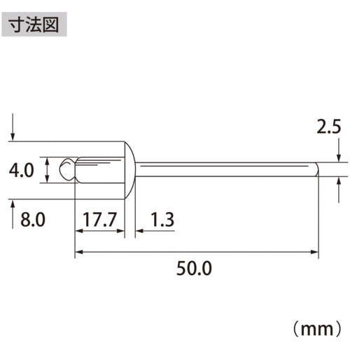 エビ　ブラインドリベット（ステンレス／ステンレス製）　５−８（１０００本入）　箱入　NST58A　1 箱