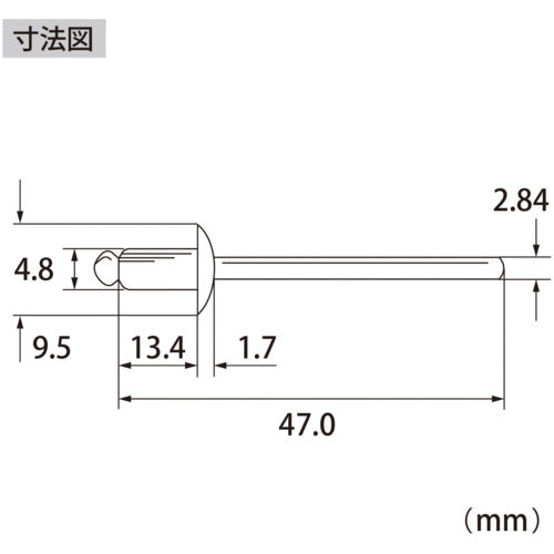 エビ　ブラインドリベット（ステンレス／ステンレス製）　６−５（５００本入）　箱入　NST65A　1 箱