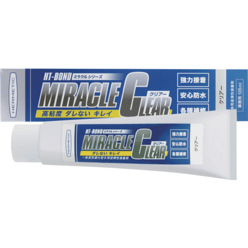 ヘルメチック　多用途弾性防水接着剤　Ｍｉｒａｃｌｅクリアー　１３５ｍｌ　MIRACLECL135　1 個